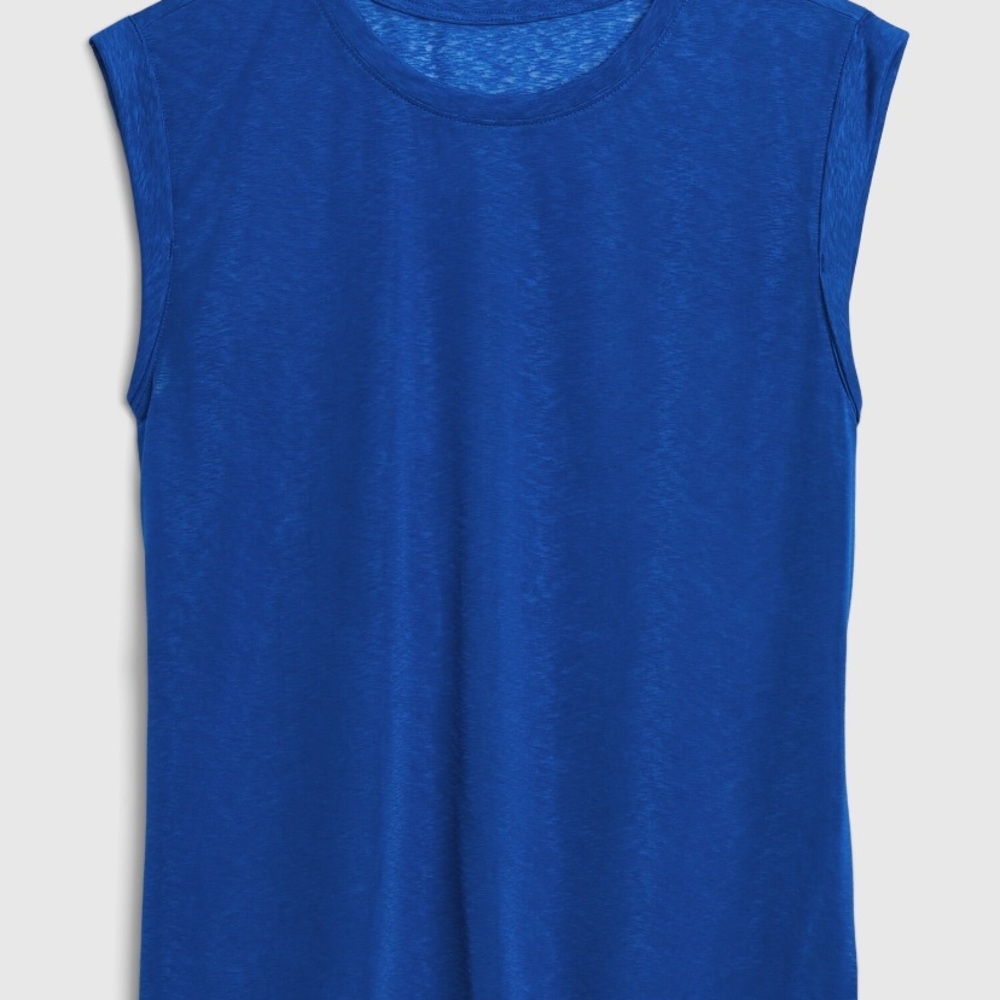 GAP Blue Muscle Tee Crew Neck Top